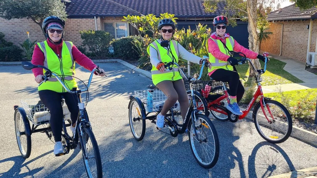 Hall’s Angels seniors keeping active on Mandurah cycle paths