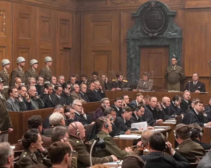 In the Shadows of Nuremberg review – trial-adjacent thriller aims to be Russian answer to Saving Private Ryan