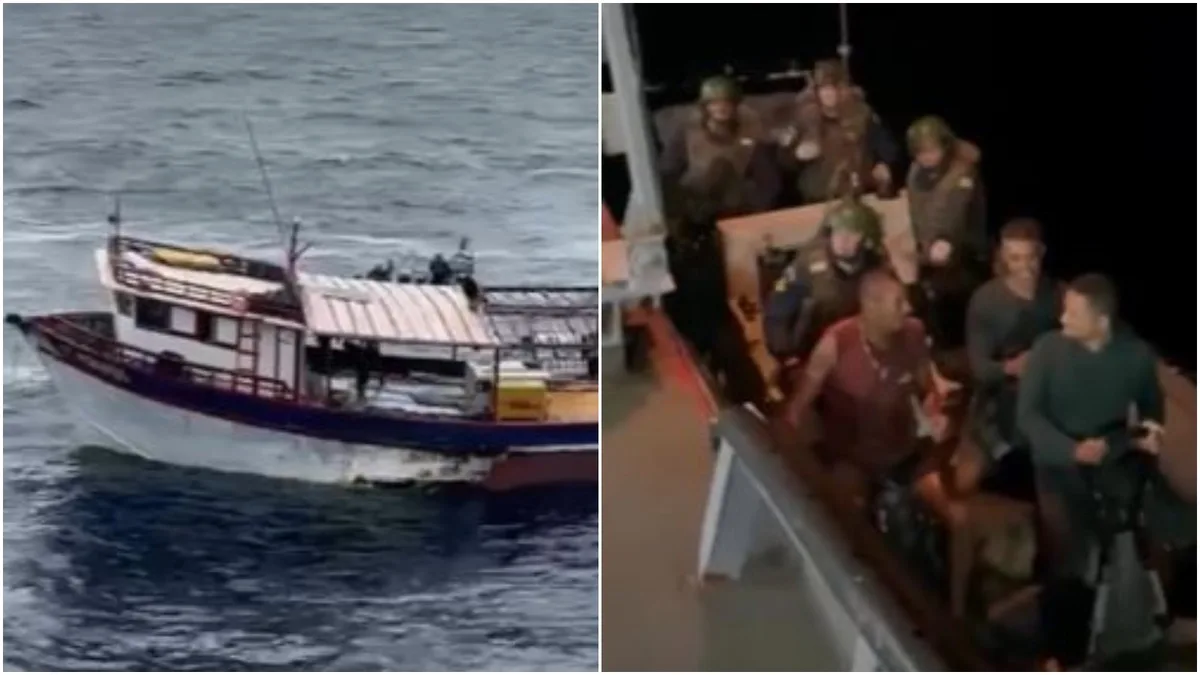 Marinha divulga novas imagens do resgate em alto-mar dos pescadores que estavam desaparecidos no Ceará