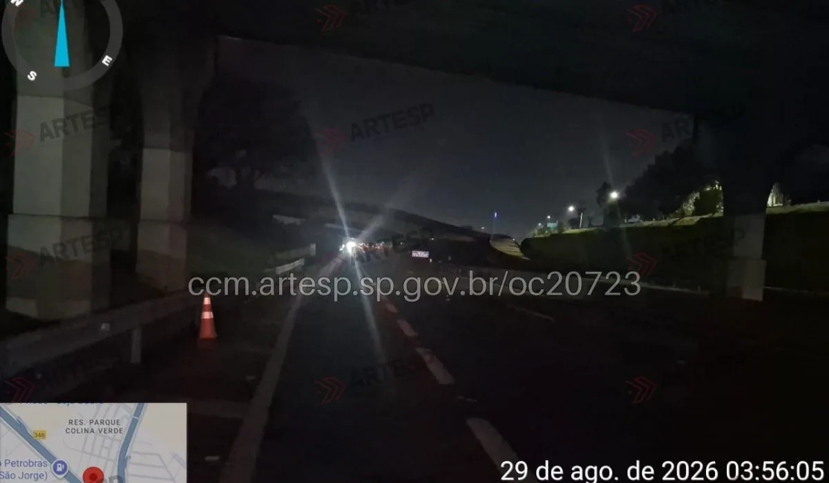 Motociclista morre após bater na traseira de veículo em rodovia de Bauru