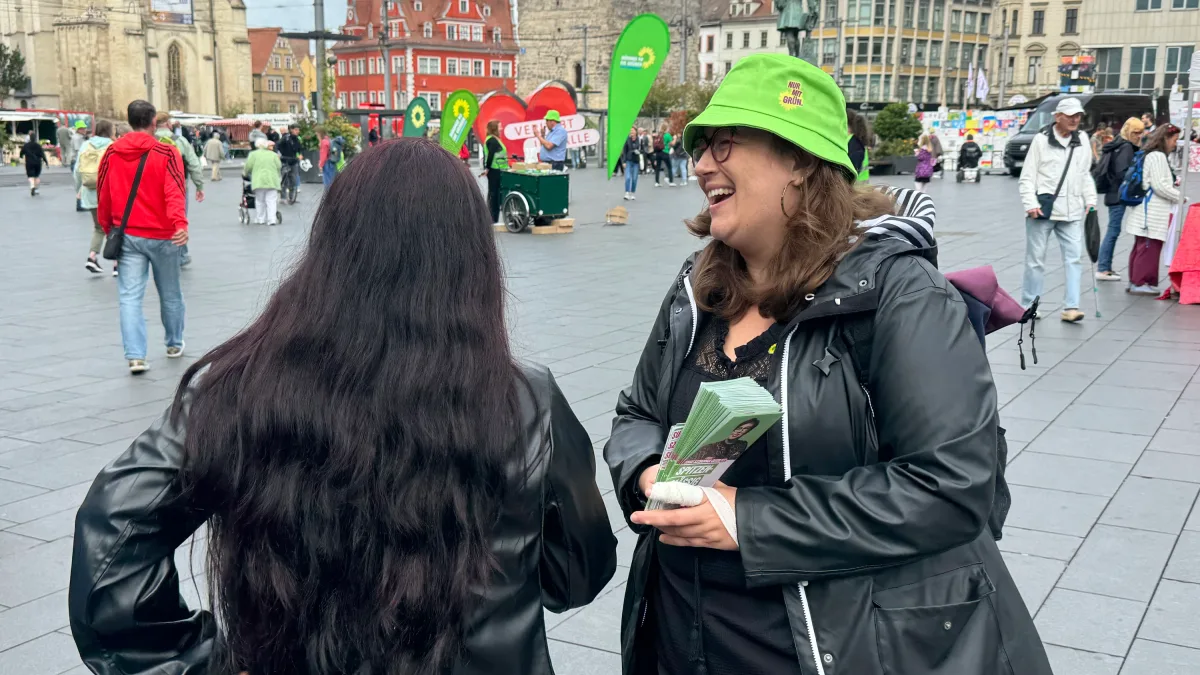 Grüne „Wahlkampfurlauber“: Sie reisen aus der gesamten Republik an, um vor der AfD zu warnen