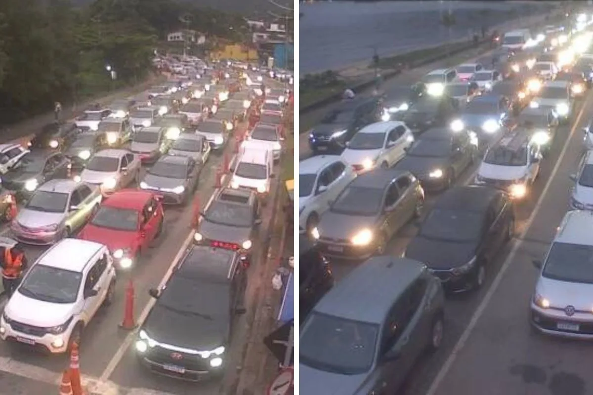 Feriado de 12 de outubro: travessia de balsa entre Ilhabela e São Sebastião, no Litoral de SP, registra espera de 5 horas