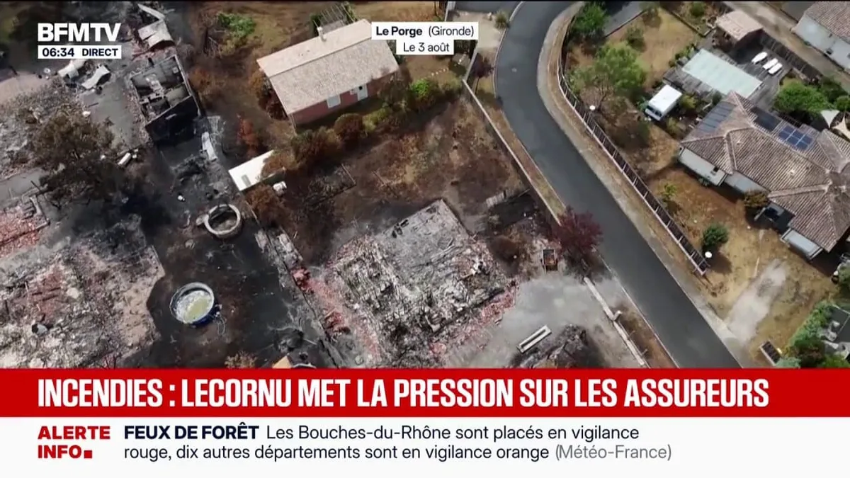 Incendies: Sébastien Lecornu met la pression sur les assureurs