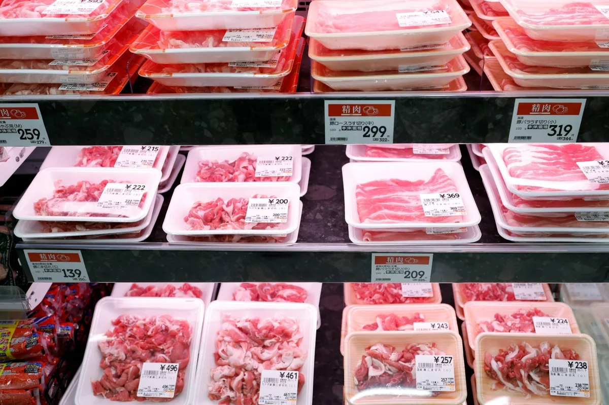 Pork, chicken prices in Japan hit record highs in August