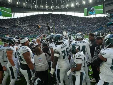 Two ejections on opening kickoff of Eagles-Jaguars game in London