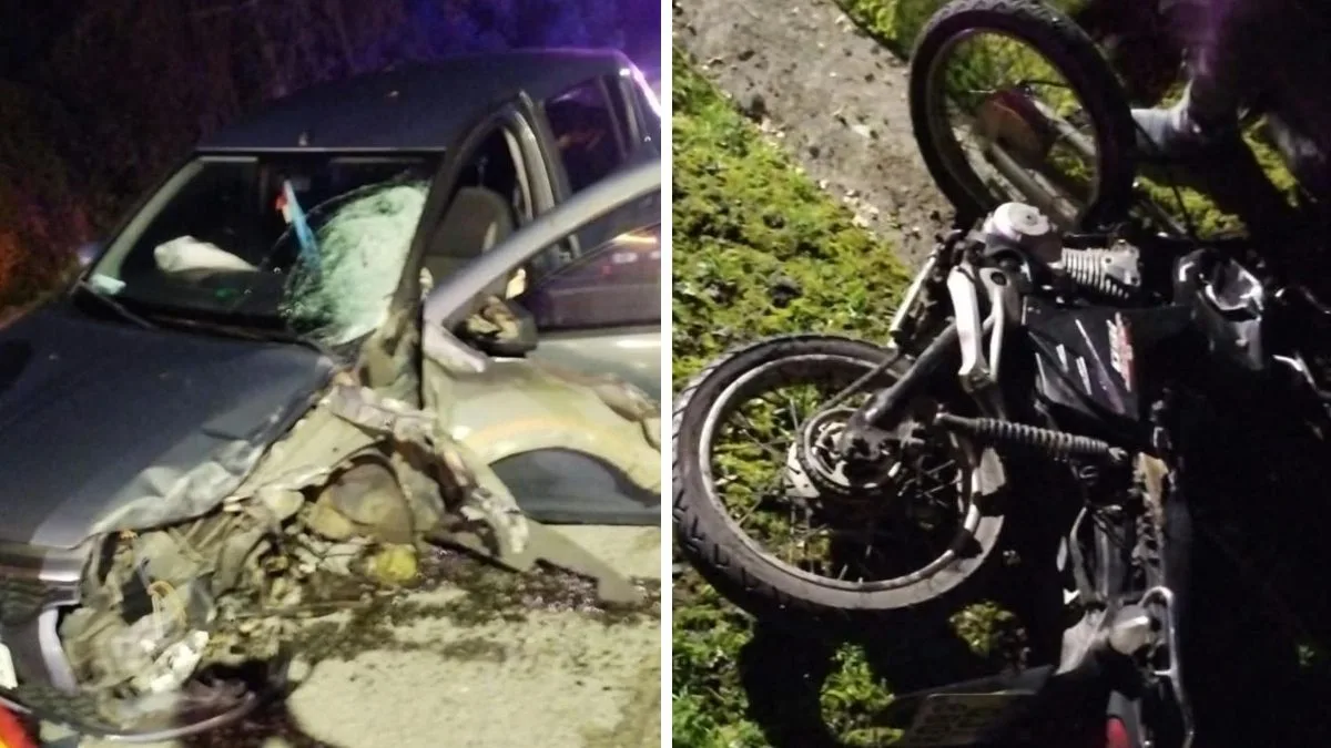 Carro invade pista, bate em moto e motociclista perde o dedo na BR-280 em SC