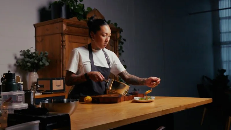 Chef Nat Thaipun: Asparagus with Panang curry butter sauce