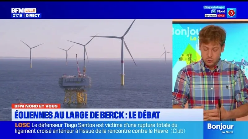 BFM Nord et Vous: débat autour des éoliennes au large de Berck