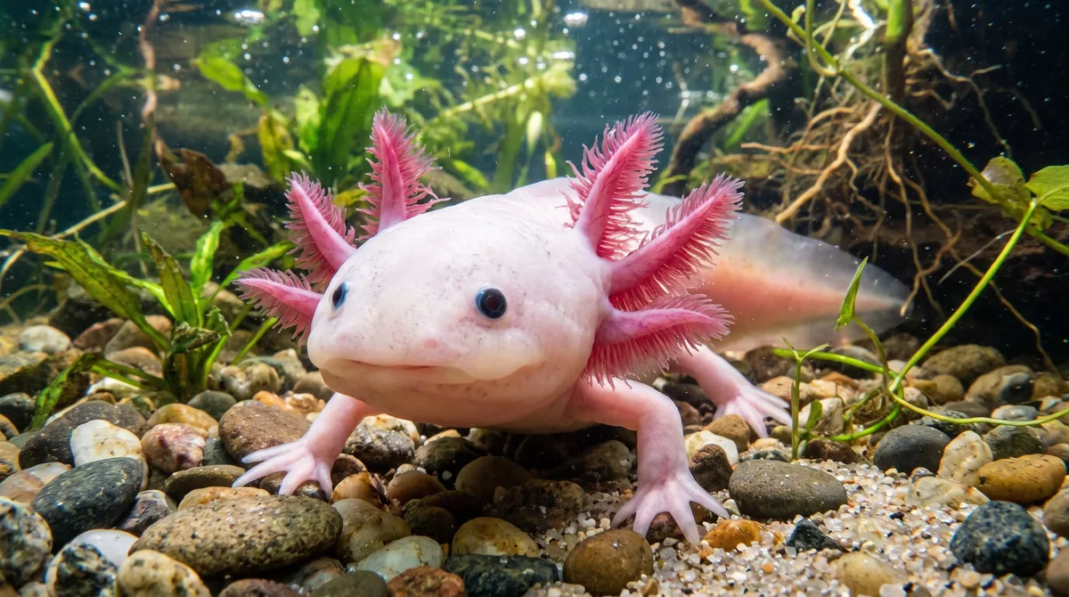 El ajolote, la salamandra que puede regenerar distintas partes de su cuerpo y enfrenta la extinción en estado salvaje
