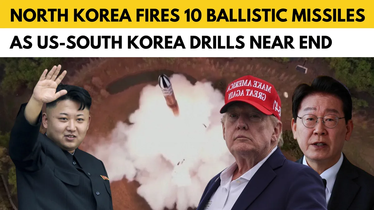 Watch: North Korea fires 10 ballistic missiles as U.S.-South Korea drills near end