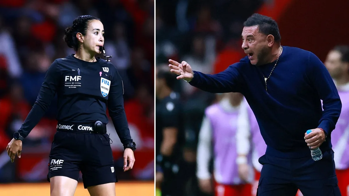 Katia Itzel García y Antonio Mohamed protagonizan acalorada discusión en el Toluca vs Atlas: qué le dijo el Turco a la silbante