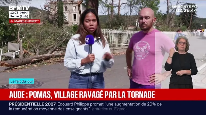 Tornade dans l'Aude: "On a du mal à réaliser", témoigne cet habitant de Pomas