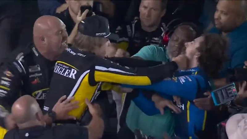 NASCAR drivers get physical after incident