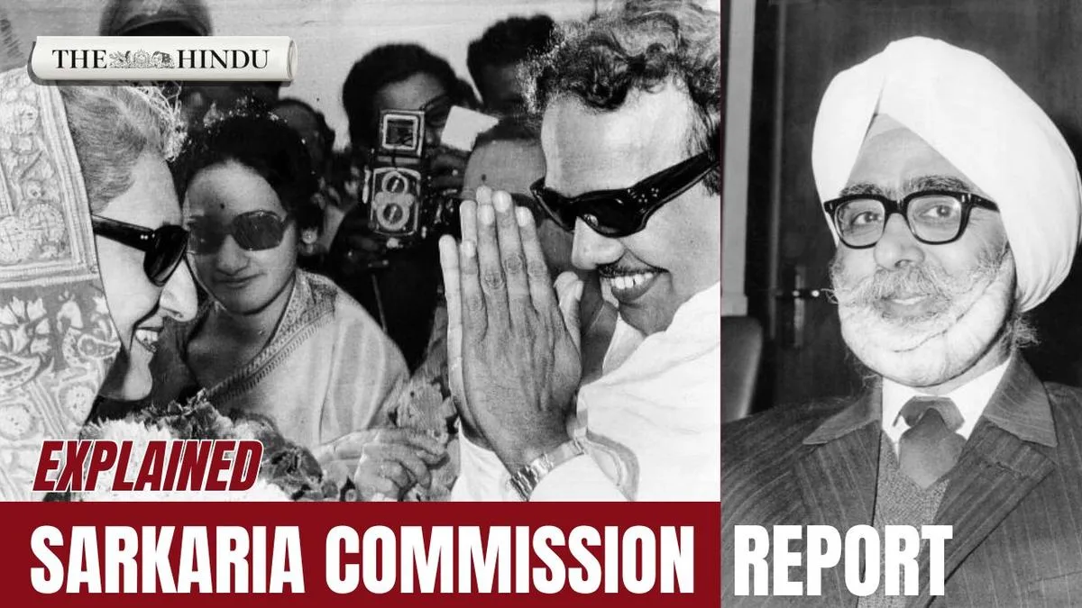 What was the Sarkaria Commission report that shook Tamil Nadu politics?