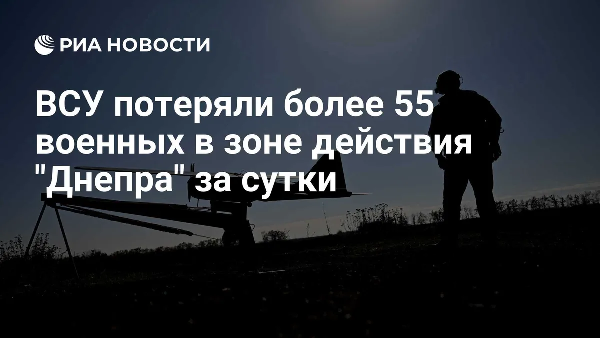 ВСУ потеряли более 55 военных в зоне действия "Днепра" за сутки