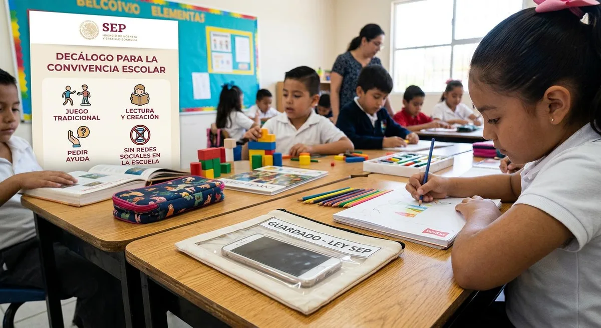 Las 10 nuevas reglas de la SEP para el uso del celular en primaria, secundaria, preparatoria y universidad