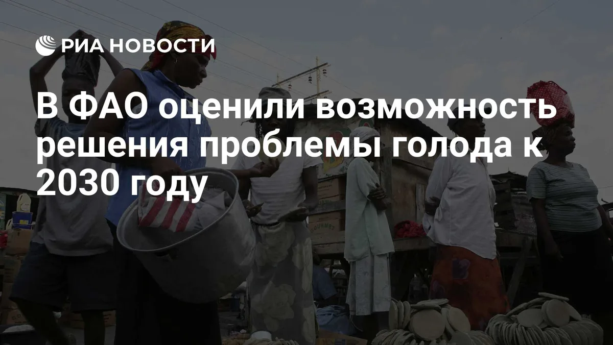 В ФАО оценили возможность решения проблемы голода к 2030 году