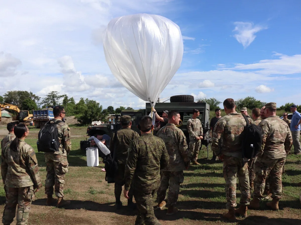 A US Army general says he had a change of heart about high-flying balloons after seeing them in action