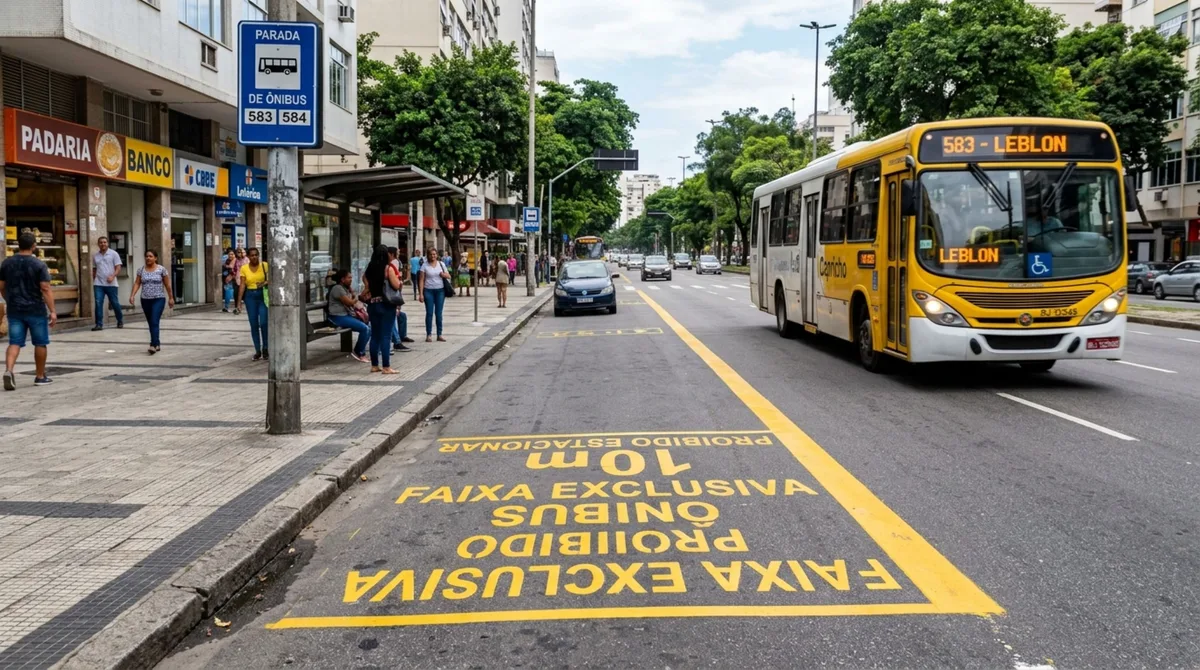Motorista estaciona antes do ponto de ônibus, achando que deixou espaço suficiente e recebe multa dos 10 metros