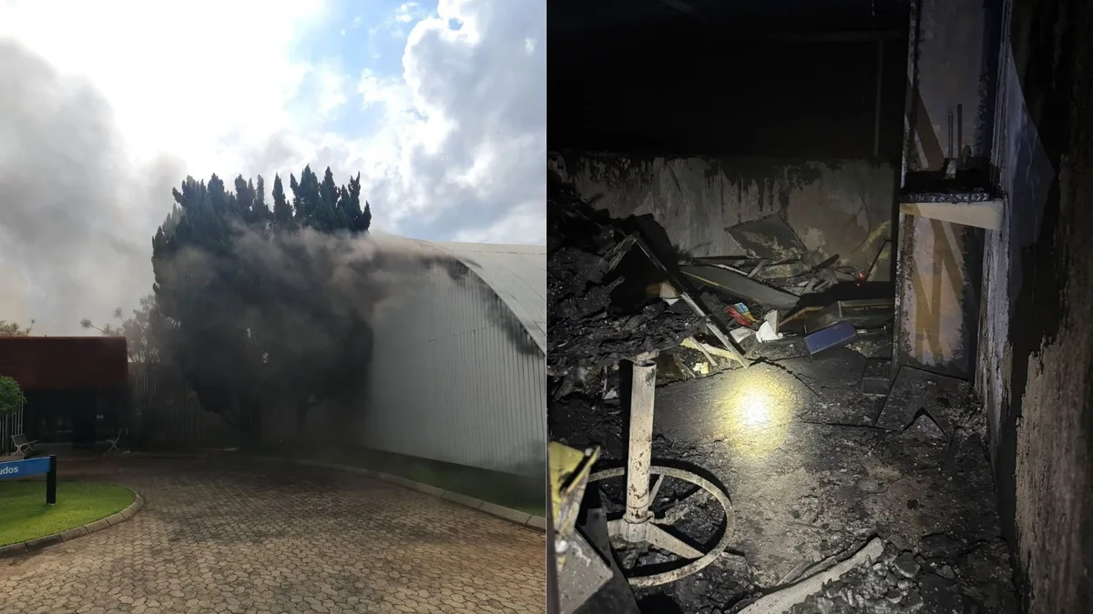 Incêndio atinge auditório do Hospital Sarah Kubitschek, em BH