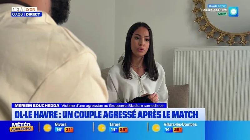 Document BFM Lyon : un couple agressé après OL - Le Havre près du Groupama Stadium