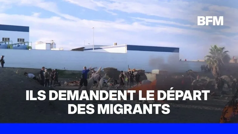 Ceuta: des affrontements éclatent entre des manifestants anti-migrants et la police