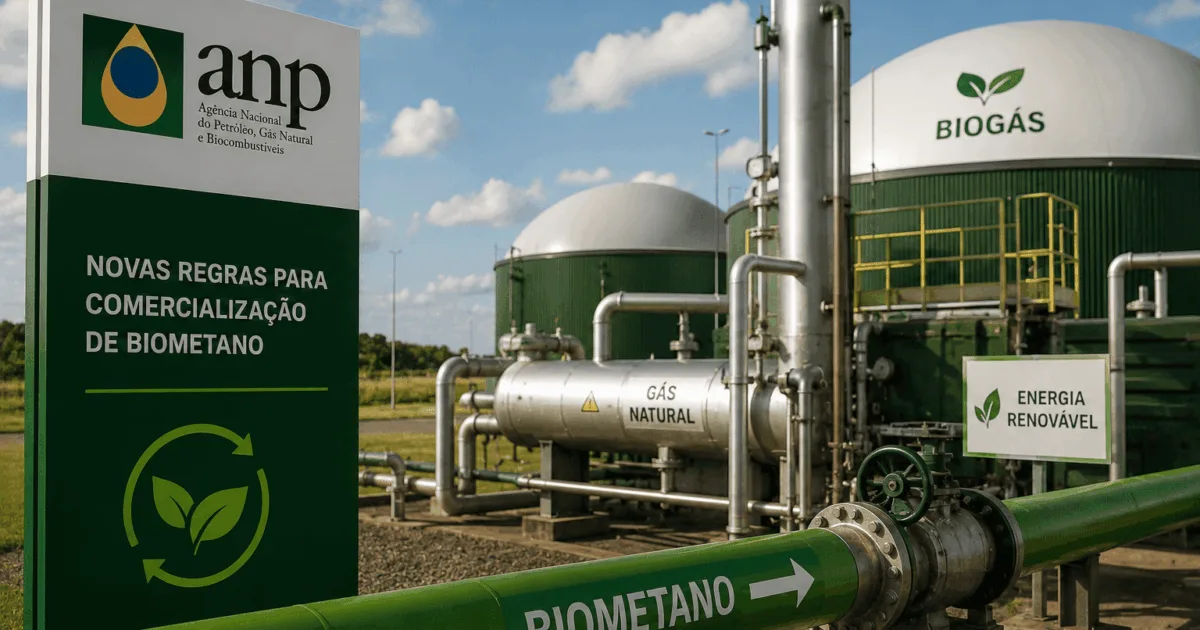 ANP atualiza regras para comercialização de biometano no país