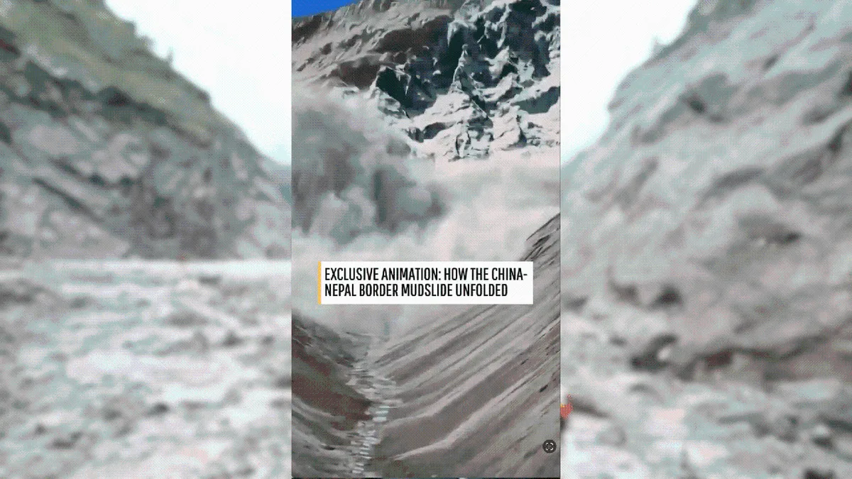 Animation shows how deadly Nepal mudslide happened