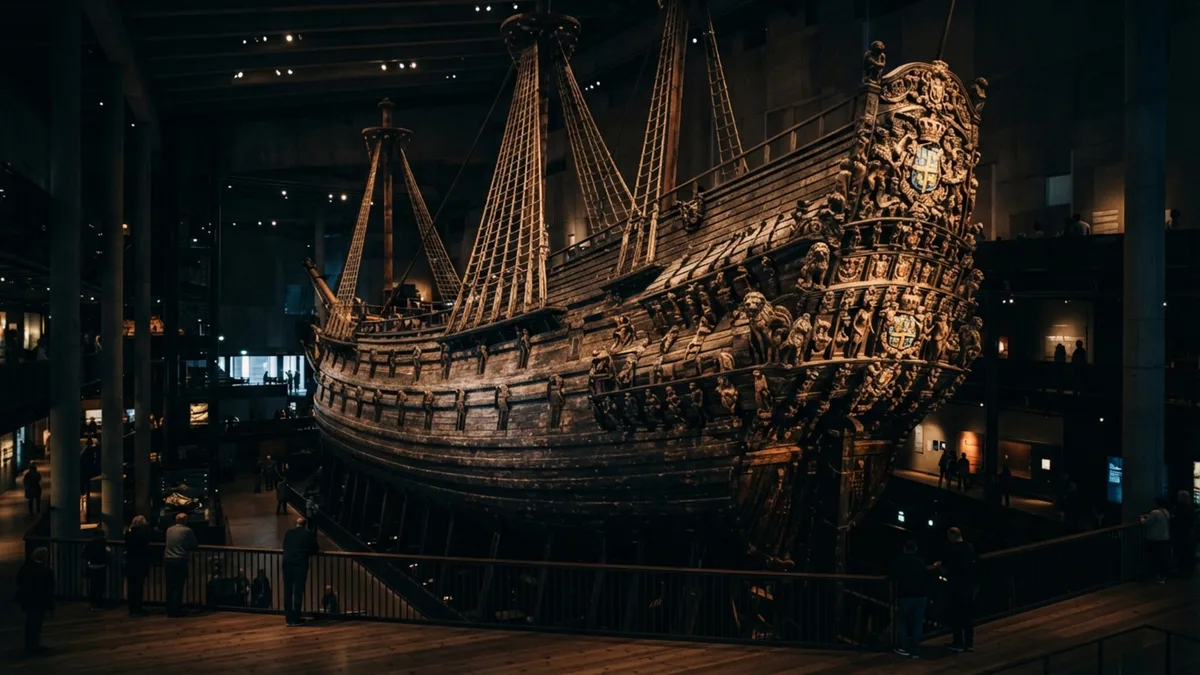 Navio de guerra sueco afundou apenas 20 minutos depois de sair do porto em 1628 porque era alto demais para a própria largura, e o Vasa só voltou à superfície 333 anos depois
