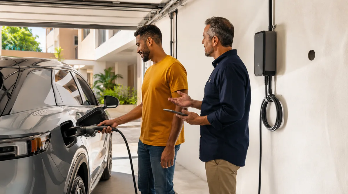 Morador instala carregador de carro elétrico na vaga da garagem e condomínio cobra taxa extra de energia calculada por estimativa, não por consumo real