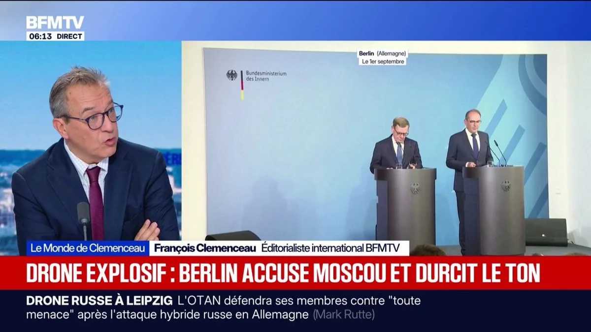 LE MONDE DE CLEMENCEAU - Berlin accuse Moscou d'être responsable du drone chargé d'explosifs à l'aéroport de Berlin et durcit le ton