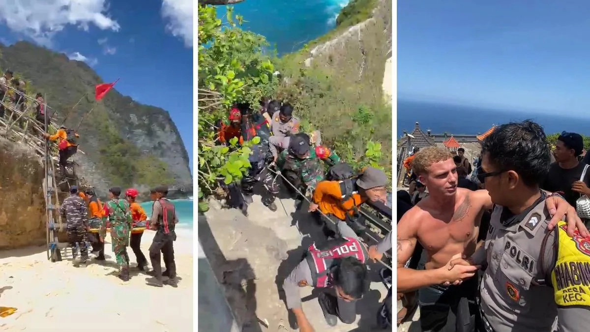 Australian tourist dies after falling from cliff in Nusa Penida, near Bali