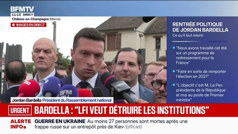 2027: "Nous allons proposer le plus grand plan de nettoyage des finances publiques et de lutte contre le gaspillage d'argent public", assure Jordan Bardella