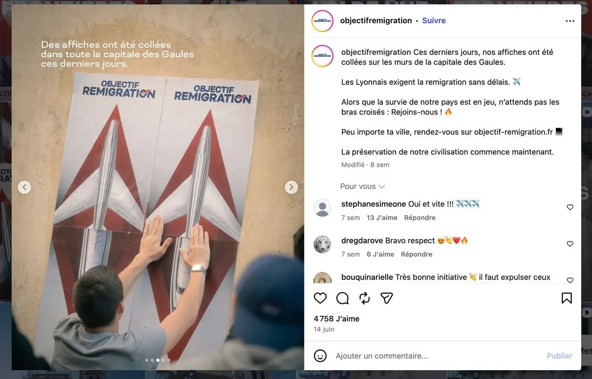 C’est quoi « Objectif Remigration », dont le rassemblement a été interdit dimanche à Lyon ?