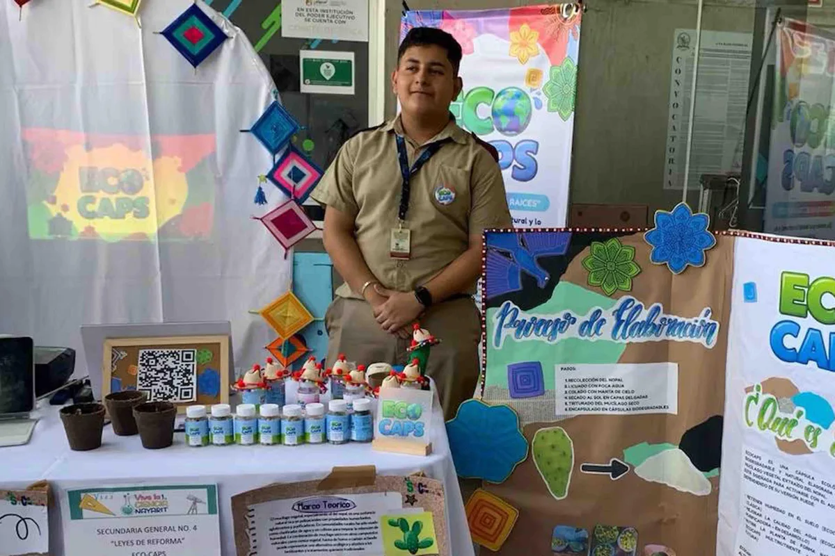 Tadeo, joven de 16 años que transforma el nopal en ciencia va a Tailandia a representar a México