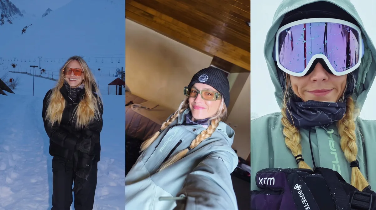 Así fue la escapada de Rocío Igarzábal a la nieve: días de relax y esquí en Mendoza