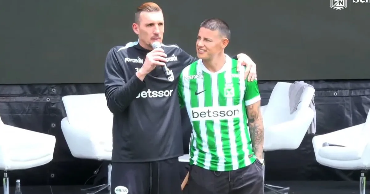 James Rodríguez fue presentado en Atlético Nacional y recibió la bienvenida de Armani
