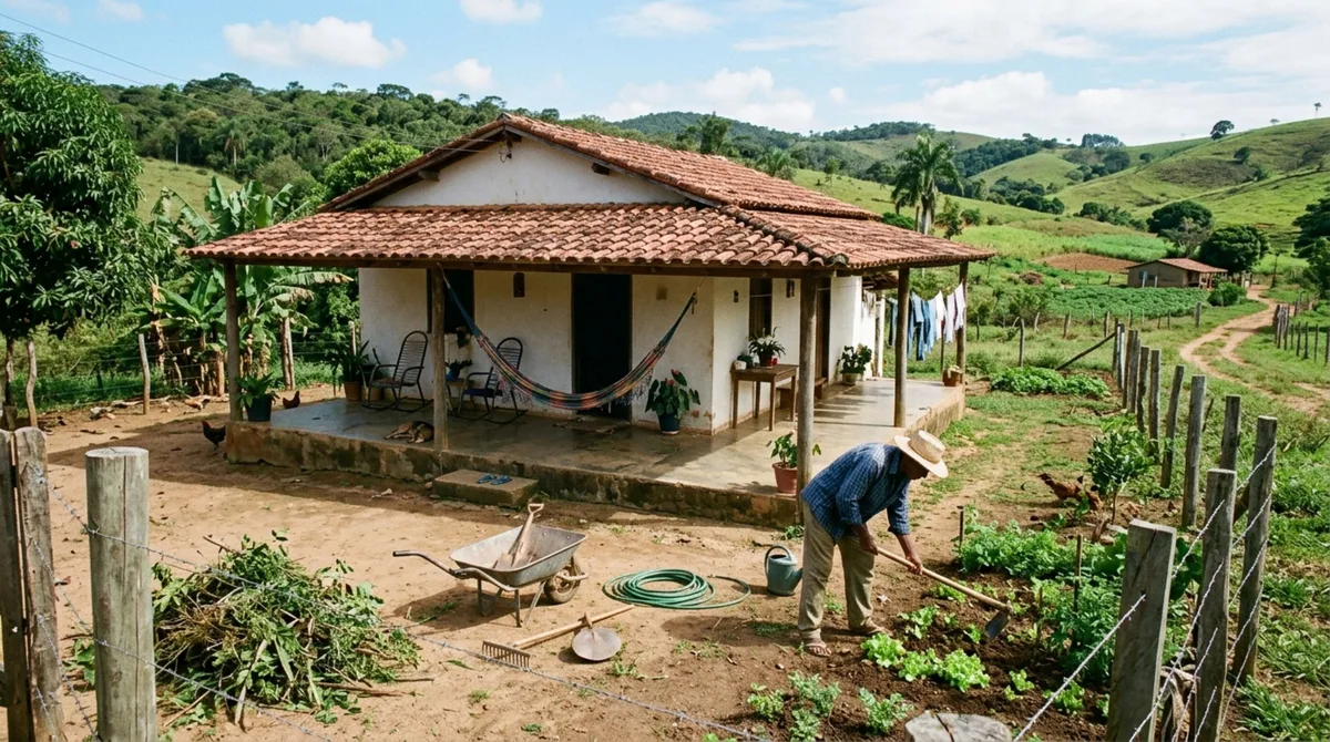 Caseiro realizou serviços por 10 anos para Família com sítio no interior e agora alega que a casa e o terreno devem ser transferidos para seu nome, pois trabalhava sem contrato e a família nunca visitava a residência