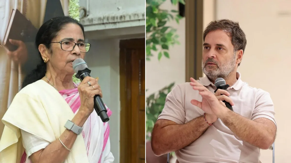 ‘Vote theft. Party theft’: Rahul Gandhi backs Mamata Banerjee after TMC symbol freeze