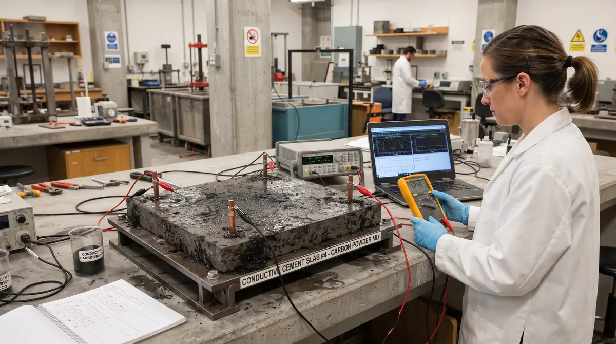 Engenheiros adicionam pó de carbono à massa do piso e criam uma laje inteligente capaz de aquecer ambientes e blindar edifícios contra radiação magnética apenas ligada à tomada