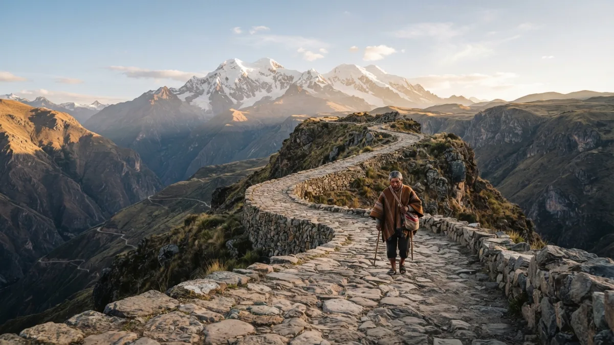 Uma estrada de pedra atravessou os Andes por milhares de quilômetros sem máquinas modernas e conectou desertos, vales e montanhas dentro do Império Inca