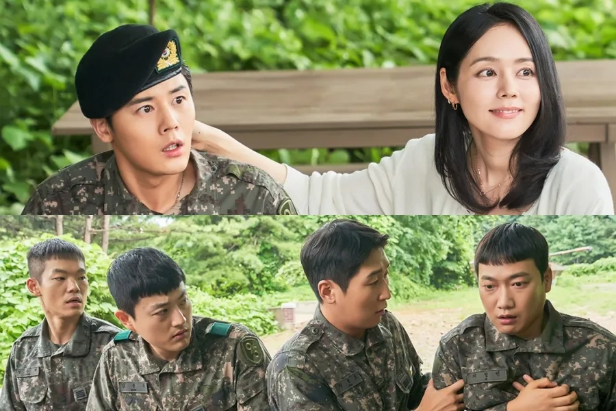 Han Ga In’s Visit To Her Brother Kim Dong Jun’s Unit Has The Soldiers In A Frenzy In “New Recruit 4: Sabotage”