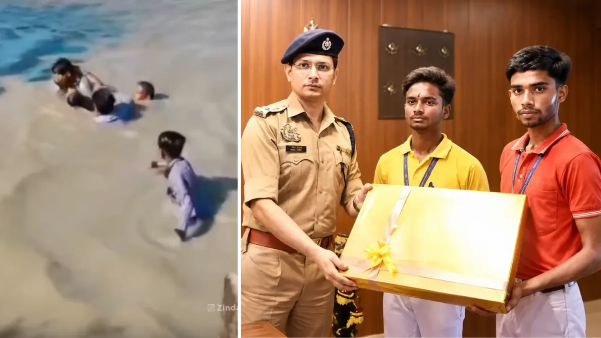 UP Class 10 students hailed as heroes for saving drowning woman