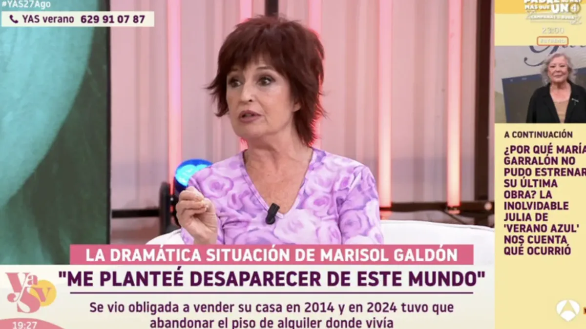 Marisol Galdón revela su dramático momento económico: "En 2021 llegué a ganar 1.900 euros en todo el año"
