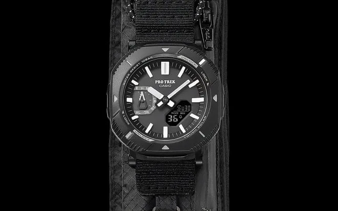 Casio lança relógio Pro Trek PRJB001EX-1 com pulseira reversível e bolso interno