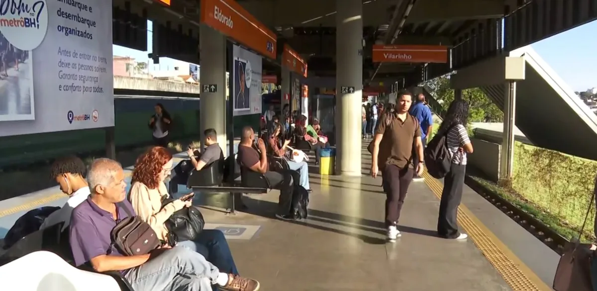 Metrô de BH terá intervalos de 18 minutos nesta semana