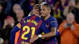 Barcelona recibe buenas noticias con Raphinha y Frenkie de Jong