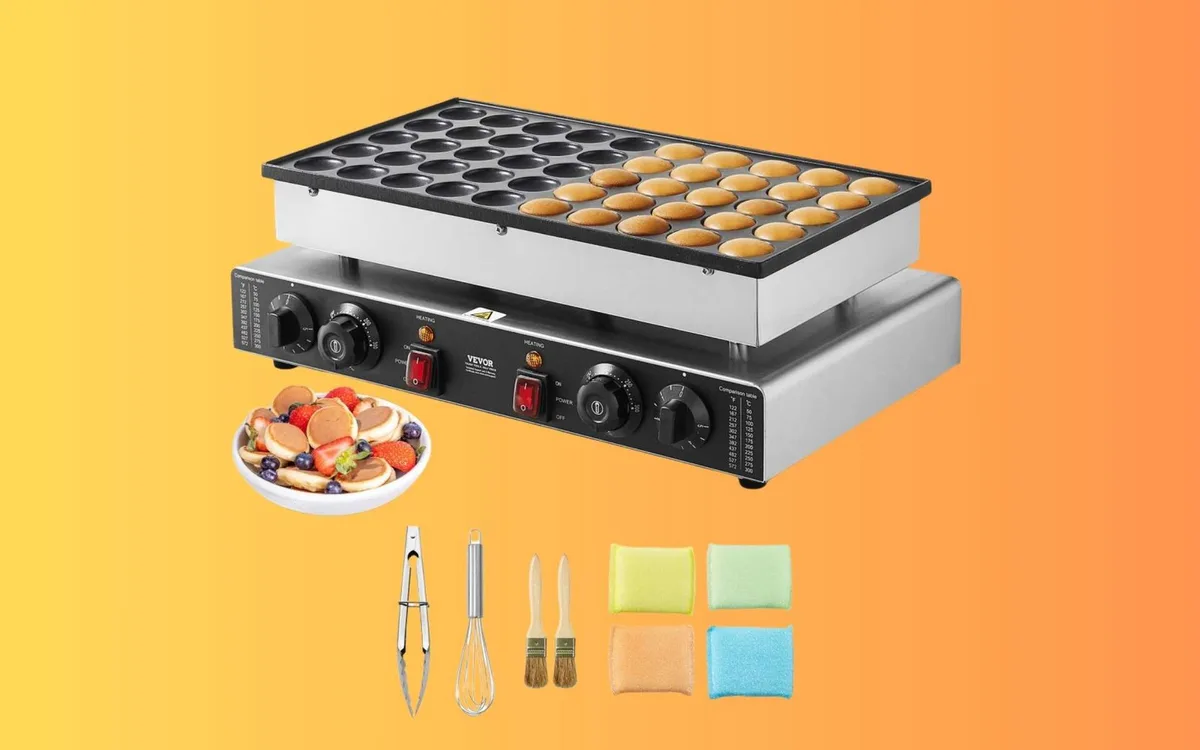 50 mini-pancakes en une fournée : cet appareil VEVOR profite d'une remise de 28 %