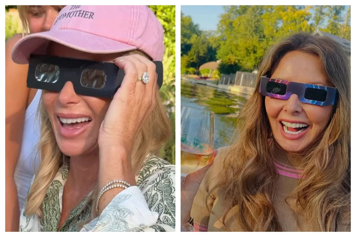 Solar eclipse celebrity watch: Romeo Beckham and Amanda Holden among stars who joined millions viewing epic event