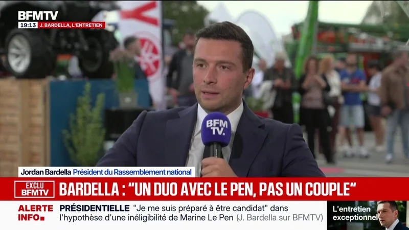 "Il est naturel que nous ayons chacun nos caractères" avec Marine Le Pen, déclare Jordan Bardella, président du RN